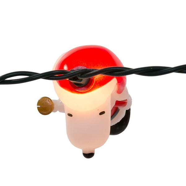 Kurt Adler Peanuts 10-Light Santa Suit Snoopy Christmas Light Set, Multicolor String Lights