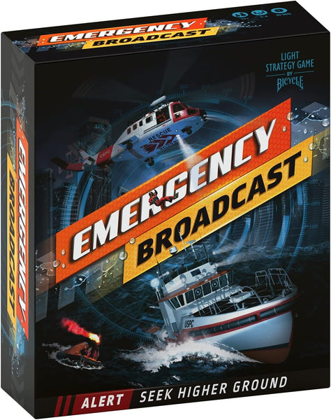 Bicycle Emergency Broadcast Board Game | Tile-Laying Strategy Game for Ages 10+, 2-4 Players