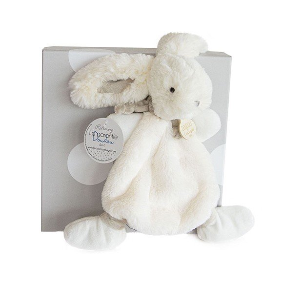 Doudou et Compagnie Tan “Candy Rabbit” Soft Toy DC2123 – Lapin Bonbon Baby Lovey Blanket Plush Pal in Gift Box