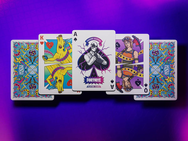 theory11 Fortnite Playing Cards – Officially Licensed Epic Games Premium Poker Deck, Collectible 52-Card Set with Custom Artwork, Embossed Tuck Box, Gift for Fortnite Fans & Card Collectors