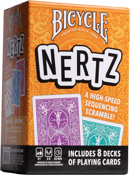 Bicycle Nertz Playing Card Game, Multiplayer Solitaire (Up to 8 Players)