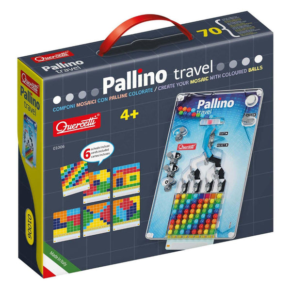 Quercetti Pallino Travel – Portable Marble Maze Logic Puzzle Game for Kids Ages 4+ | Travel Size STEM Toy for Hand-Eye Coordination & Problem Solving