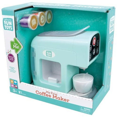 Nothing But Fun Toys My First Coffee Maker Playset Designed for Children Ages 3+ Years Teal 10.35" x 5.63" x 9.57"