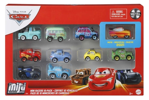 Mattel Disney Pixar Cars Mini Racers 10 Pack of Collectible Toy Vehicles for Kids & Collectors Ages 3 Years Old & Up