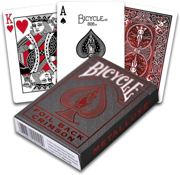 Bicycle Metal Luxe MetalLuxe Rider Back Playing Cards 2 Decks Crimson Red and Cobalt Blue Version 2