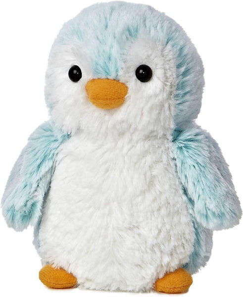 Aurora® Playful Pompom Penguin™ Brights Stuffed Animal - Vibrant Companions - Endless Fun - Blue 6 Inches