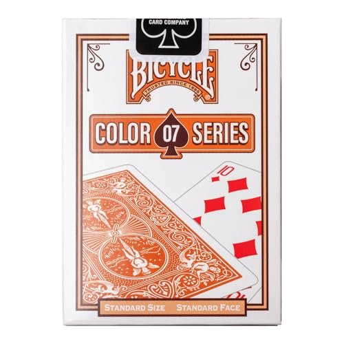 Bicycle Color Series #7 Pumpkin Orange Playing Cards, Poker Size Standard Index