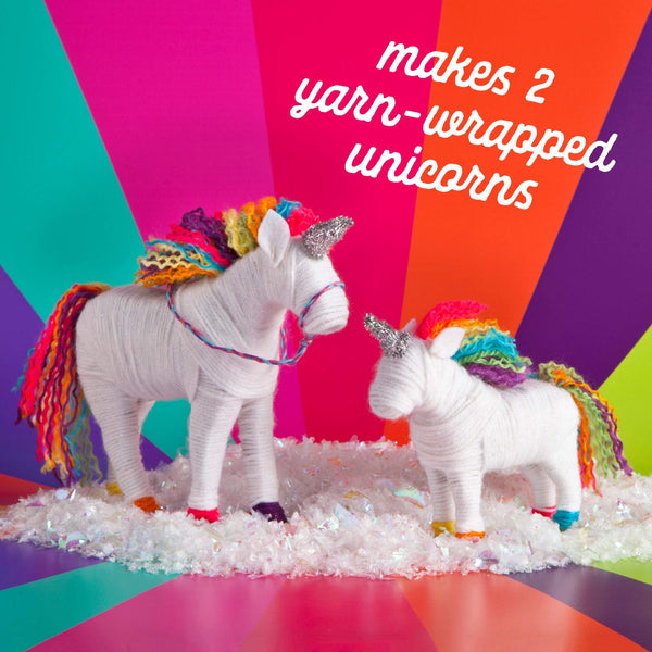 Craft-tastic - Yarn Unicorns Kit - Craft Kit Makes 2 Yarn-Wrapped Unicorns