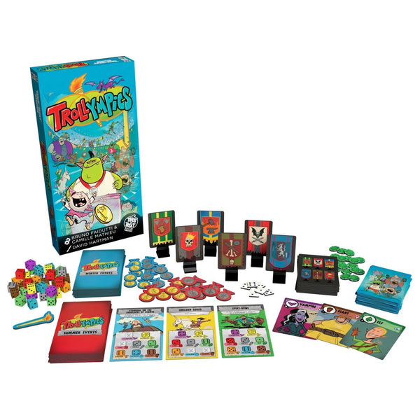 Trick Or Treat Studios Trollympics Board Game - Fantasy Drafting, Betting & Dice-Roll Strategy Game, 3-6 Players Ages 14+