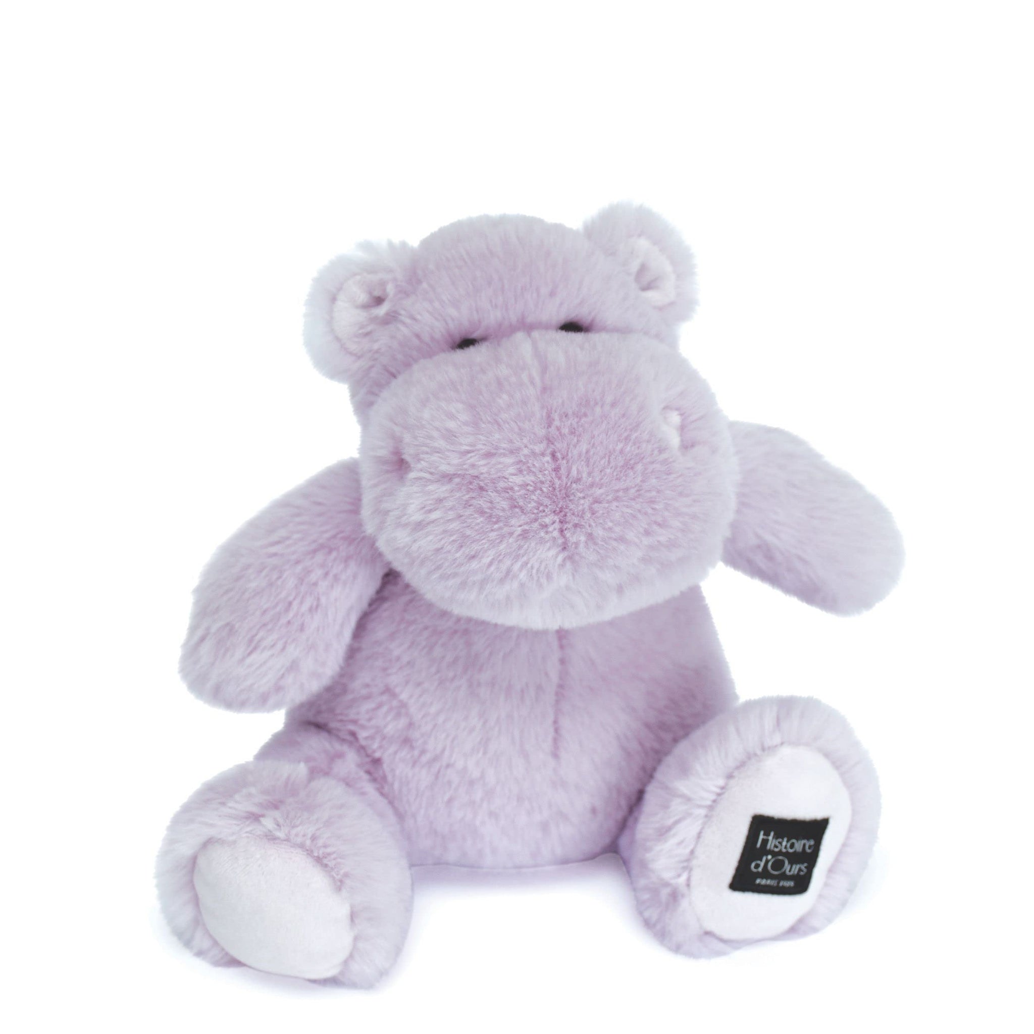 Histoire d’Ours Hip Power Lilac Hippo Plush 10″ – Purple Hippopotamus Stuffed Animal, Super-Soft French-Designed Gift for Kids & Babies HO3114