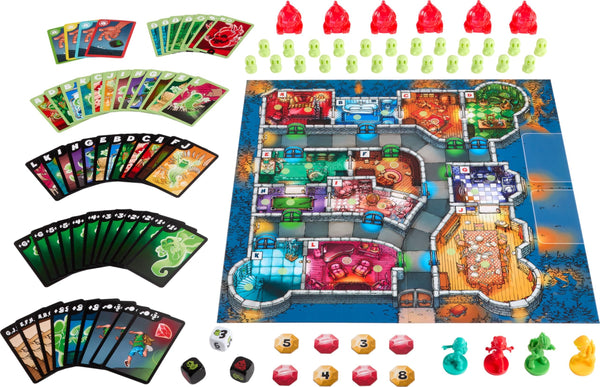 Mattel Games Ghost Fightin’ Treasure Hunters Anniversary Edition Board Game, Cooperative Family Game with 2 Ways to Play Including a One vs. All Mode, 2-5 Players Ages 8+
