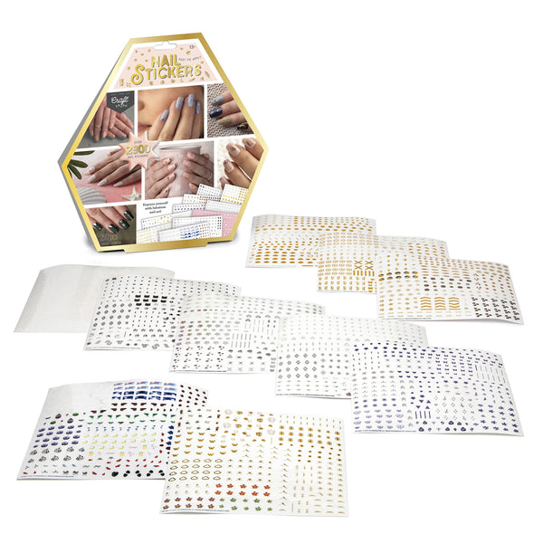Craft Crush Nail Stickers – 2,916 Easy-to-Apply & Remove Nail Art Stickers for Teens and Adults, Fun DIY Nail Decorations for Ages 13+