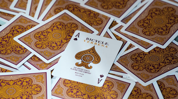 Bicycle Verbena Floral Premium Playing Cards, Gold Foil, 1 Deck