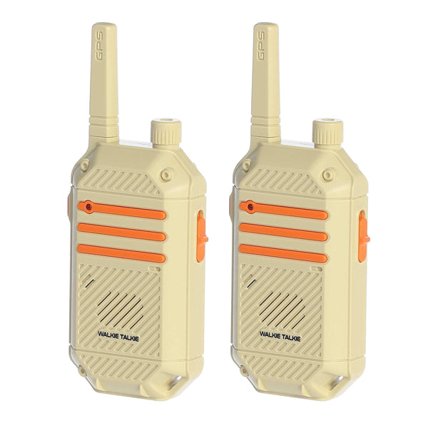 Aurora Toys Camp Arcadia Walkie Talkies for Kids, 300 m Range, 2-Way Radios for Outdoor Adventure and Pretend Play, Brown and Orange, 9 in, Ages 5+