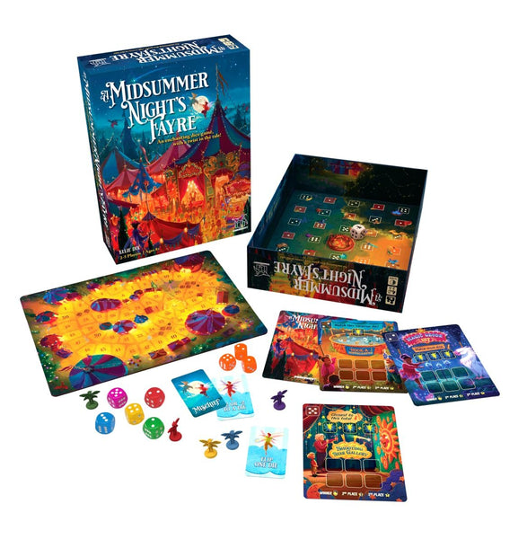 Gamewright - A Midsummer Nights Fayre - An Enchanting Dice Game with a Twist in The Tale! - 2-5 Players Ages 8+