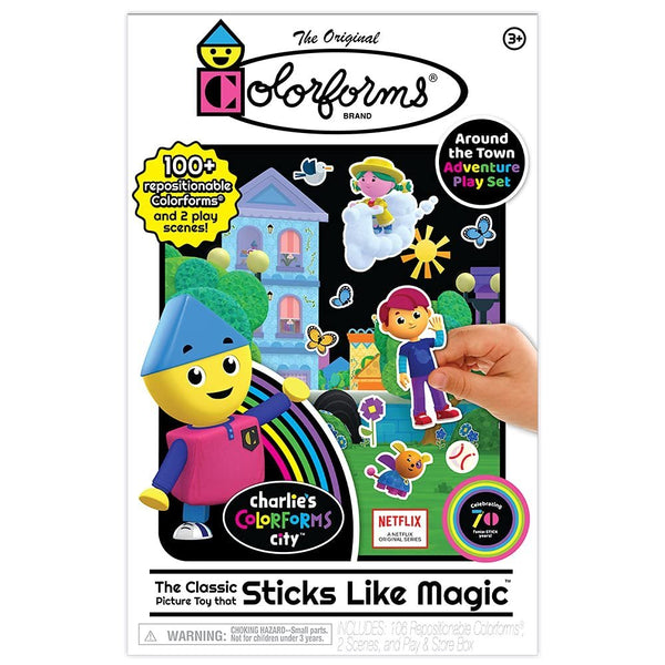 Colorforms - Picture Playset - Charlie's City - The Classic Picture Toy That Sticks Like Magic! - Ages 3+