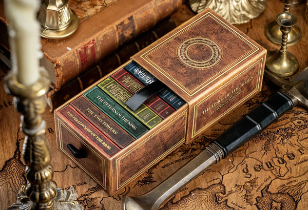 Kings Wild Project The Lord of the Rings Mixed Half Brick - Non Gilded 6-Deck Luxury Playing Cards Set with Custom Draw-Slide Box, Premium Collectible Gift Inspired by J.R.R. Tolkien’s Middle Earth