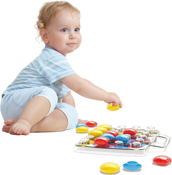 Quercetti Early Development Toy For Learning Shapes & Colors For Ages 18 Months & Up Pixel Baby Basic Colourful