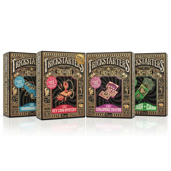 theory11 Trickstarters Magic Kit Bundle - 4 Magic Tricks by Zach King | Easy Illusions for Beginners, Kids & Adults