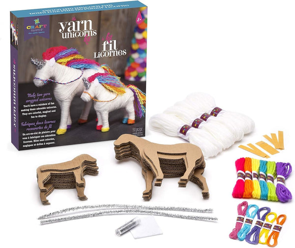 Craft-tastic - Yarn Unicorns Kit - Craft Kit Makes 2 Yarn-Wrapped Unicorns