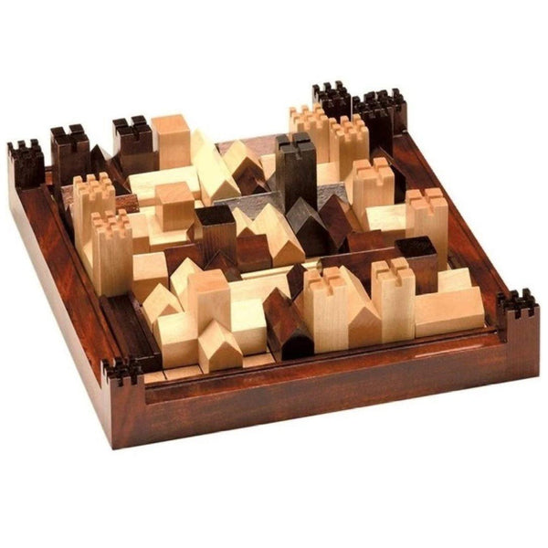 Family Games America - Cathedral Classic Edition - A Medieval Wooden Board Game of Strategy and Skill, 2 Player Ages 8+