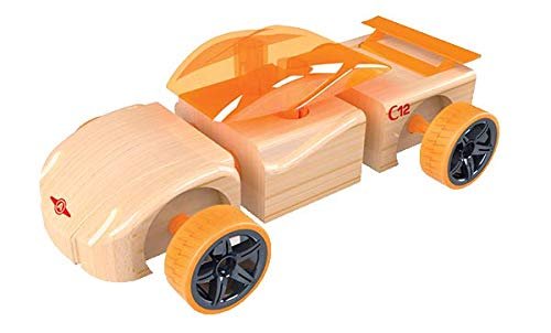 Automoblox Collectible Wood Toy Cars and Trucks - Mini C12 Cipher Sportscar, Orange, 4.75" x 1.75" (Compatible with other Mini and Micro Series Vehicles)