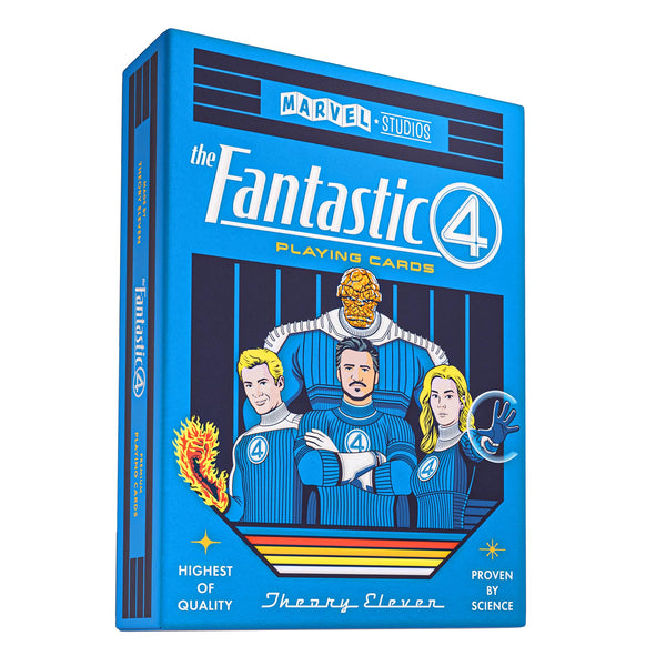 theory11 Marvel Fantastic Four Premium Playing Cards, Poker Size Standard Index, Retro Futuristic Design, Embossed Tuck Box, Luxury Collectible Deck