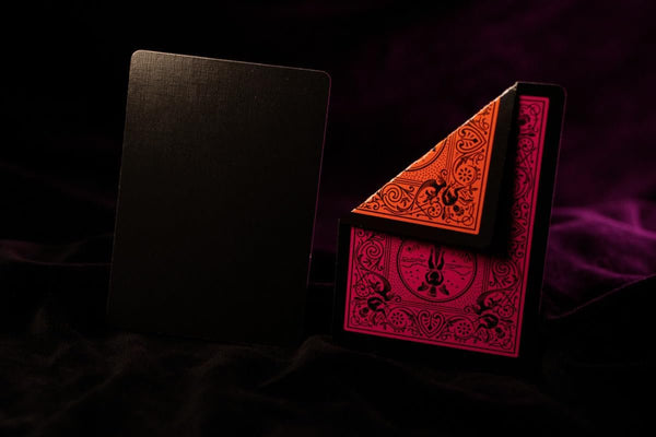 Bicycle Reverse Playing Cards (Pink & Black) - Black Reversed Back USPCC Premium Deck for Magicians, Cardists & Collectors
