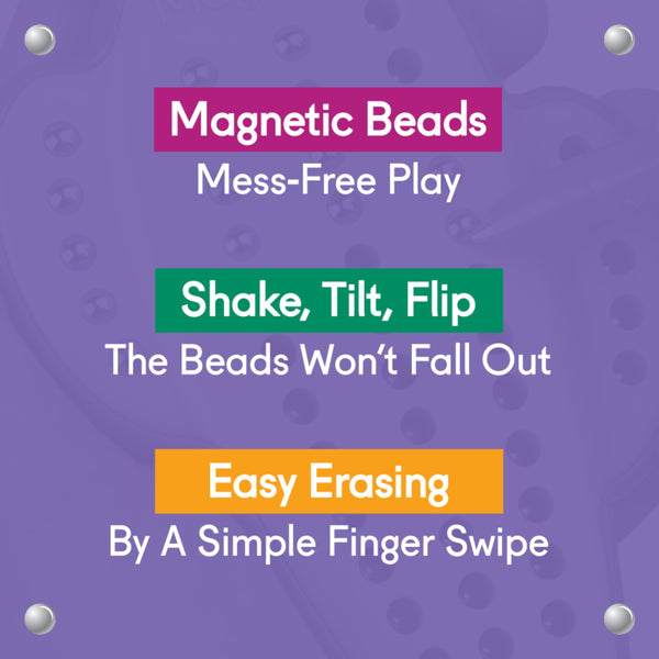 Magnatab Minis - Sensory Toys, Magnetic Drawing Tool, Toddler Writing Practice, Sensory Play, Fidget Toys, Stylus Included, Travel-Friendly, Ages 3+ - Mushroom