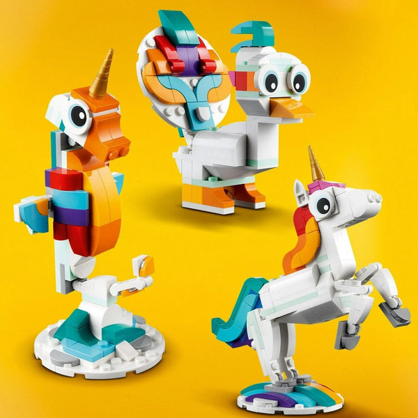 LEGO Creator Springtime Animal Play Pack - 5 Adorable Animal Builds in 1 Box - Easter Chick, Unicorn, Seahorse, Peacock, Squirrel, and Bird Toy - Easter Gift Idea for Kids - 66801