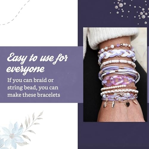 Craft Crush Bracelet Making Kit - Friendship Bracelet Kit, Jewelry Making Supplies, Friendship Bracelets, Bracelets for Teen Girls, Makes 8 Friendship Bracelets, Ages 13+