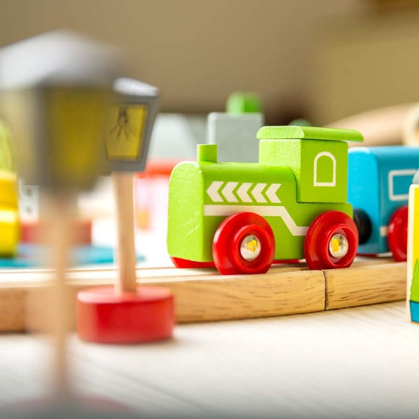Bigjigs Rail, Town and Country Train Set, Wooden Toys, Wooden Train Set, Trains for Kids, Train Toys, Bigjigs Train, Wooden Train Track, Bigjigs Train Accessories