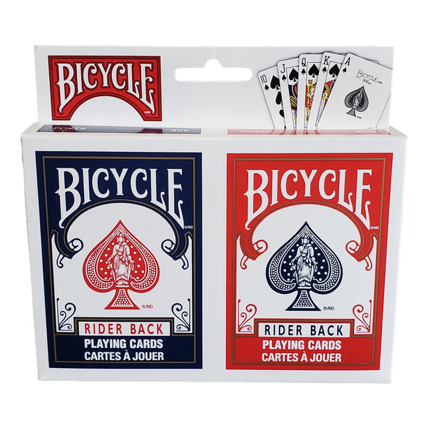 Bicycle Rider Back Playing Cards, Red and Blue, Standard Index, 2-Pack
