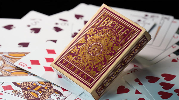 Bicycle Verbena Floral Premium Playing Cards, Gold Foil, 1 Deck