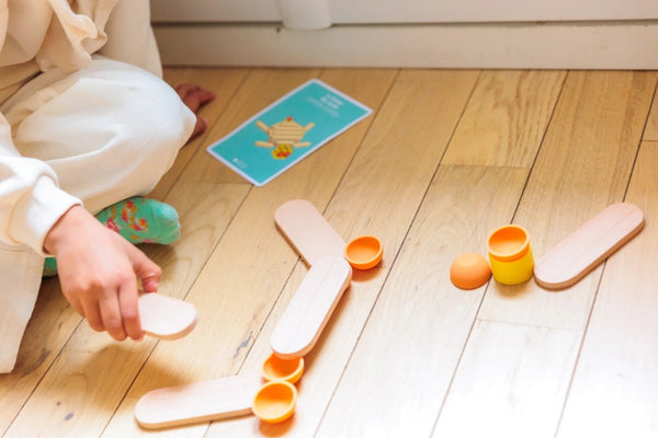 OPPI Stix 24 Creative Cards – Use With Stix Pieces Montessori-Inspired Creative Building Sticks for Kids & Families | Boosts Imagination, Spatial Awareness & Fine Motor Skills