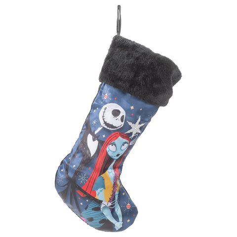 Kurt Adler Disney The Nightmare Before Christmas Jack & Sally Stocking with Cuff