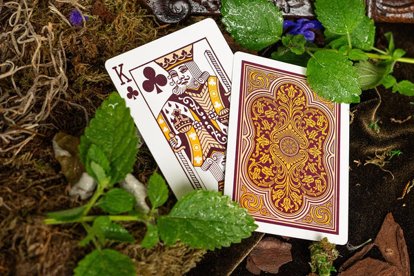 Bicycle Verbena Floral Premium Playing Cards, Gold Foil, 1 Deck