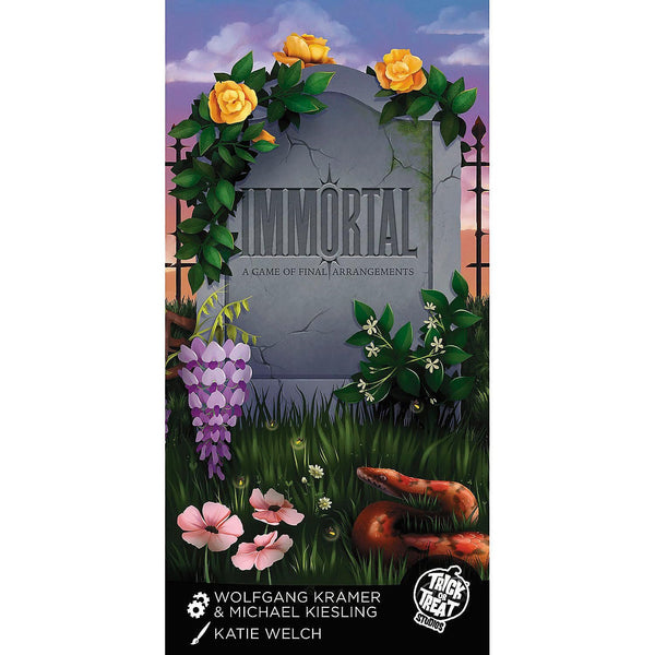 Trick Or Treat Studios - Immortal - A Graveyard Floral Puzzle Game of Final Arrangements, Strategy Tile-Placement Board Game, 2-6 Players Ages 14+
