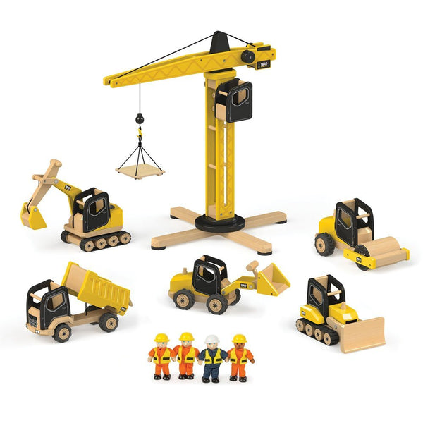 Tidlo T0416 Wooden Road Roller Construction Vehicles, Ages 3+