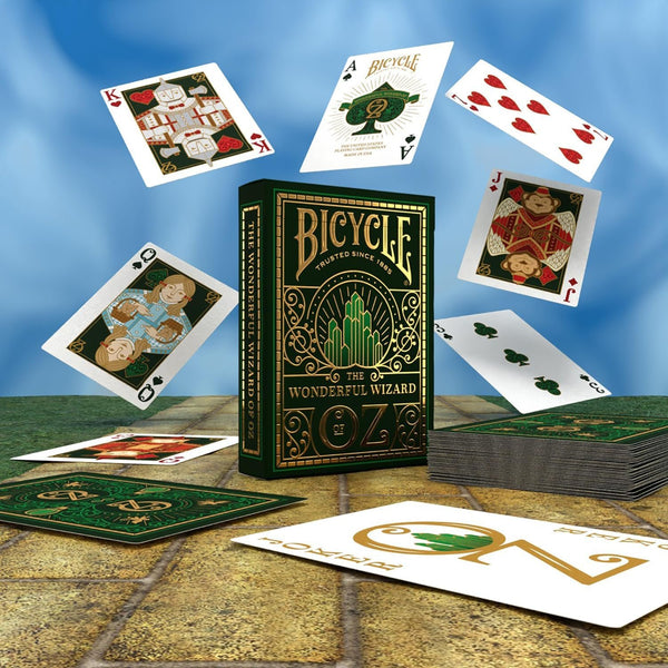 Bicycle Wizard of Oz Playing Cards, Oz Inspired Playing Card Deck, Emerald and Gold, 1 Deck