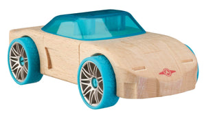 Automoblox Collectible Wood Toy Cars and Trucks - Mini C11 Nebulous, Aqua Blue, 4.75" x 1.75" (Compatible with other Mini and Micro Series Vehicles)