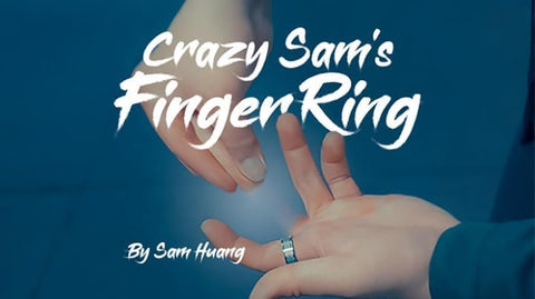 Hanson Chien Presents Crazy Sam's Finger Ring Silver/Medium (Gimmick and Online Instructions) by Sam Huang - Trick