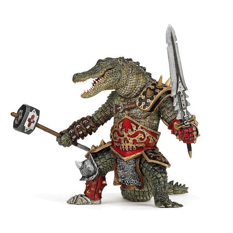 Papo Crocodile Mutant - Hand-Painted Dark Fantasy Creature for Kids Age 3+ - 11.2 x 7.8 x 9.5 cm - Durable Monster Figure - Medieval Fantasy Collection - 38955