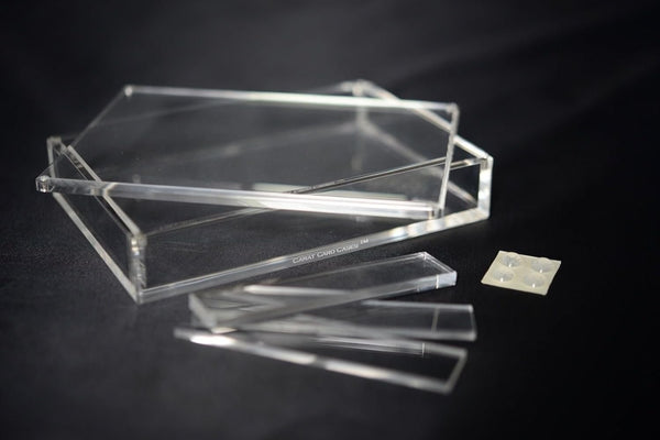 Carat X2 Clear Acrylic Double Playing Card Deck Case, Magnetic 2 Deck Storage Display Holder for Collectible Poker Cards