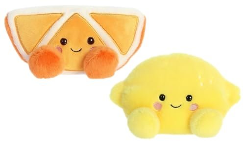 Aurora Adorable Palm Pals Set of Two - Yuzu Lemon & Tucker Mandarin - Pocket Sized Fun!