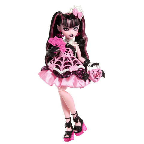 Monster High Scary Sweet Birthday Draculaura Doll in Party Dress With Balloon & Gift