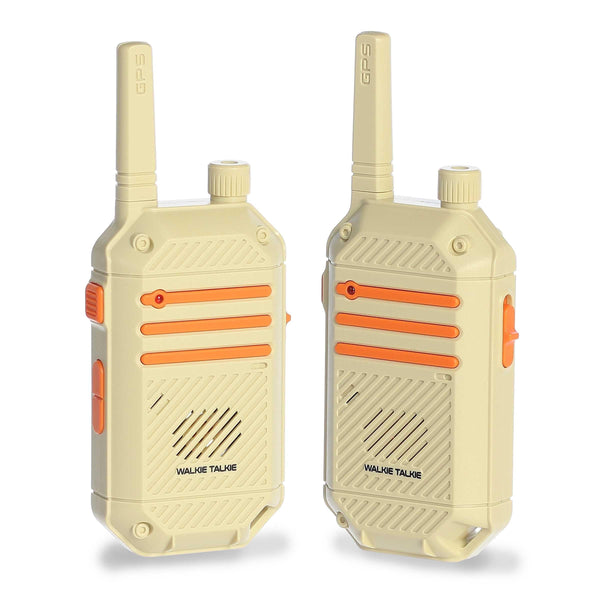 Aurora Toys Camp Arcadia Walkie Talkies for Kids, 300 m Range, 2-Way Radios for Outdoor Adventure and Pretend Play, Brown and Orange, 9 in, Ages 5+