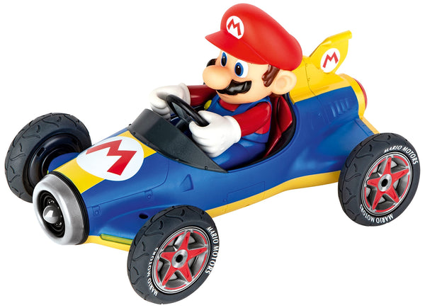 Carrera Pull & Speed 15813018 Official Licensed Kids Mario Kart Toy Car Pull Back Vehicle for Ages 3 and Up - Mach 8 Mario/Mach 8 Luigi