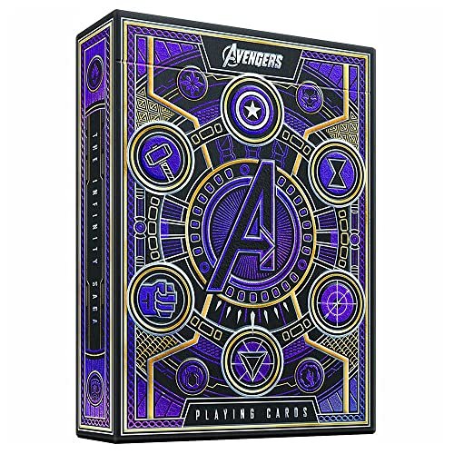 theory11 Avengers Purple Edition Premium Playing Cards - Marvel Studios' The Infinity Saga Deck, Poker Size Standard Index
