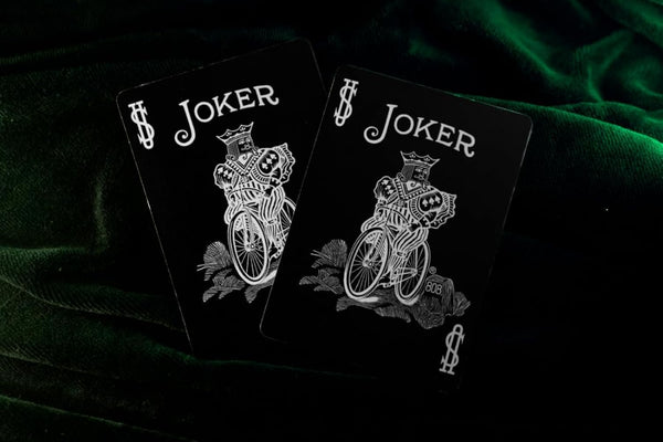 Bicycle Reverse Playing Cards (Green & Black) - Black Reversed Back USPCC Premium Deck for Magicians, Cardists & Collectors